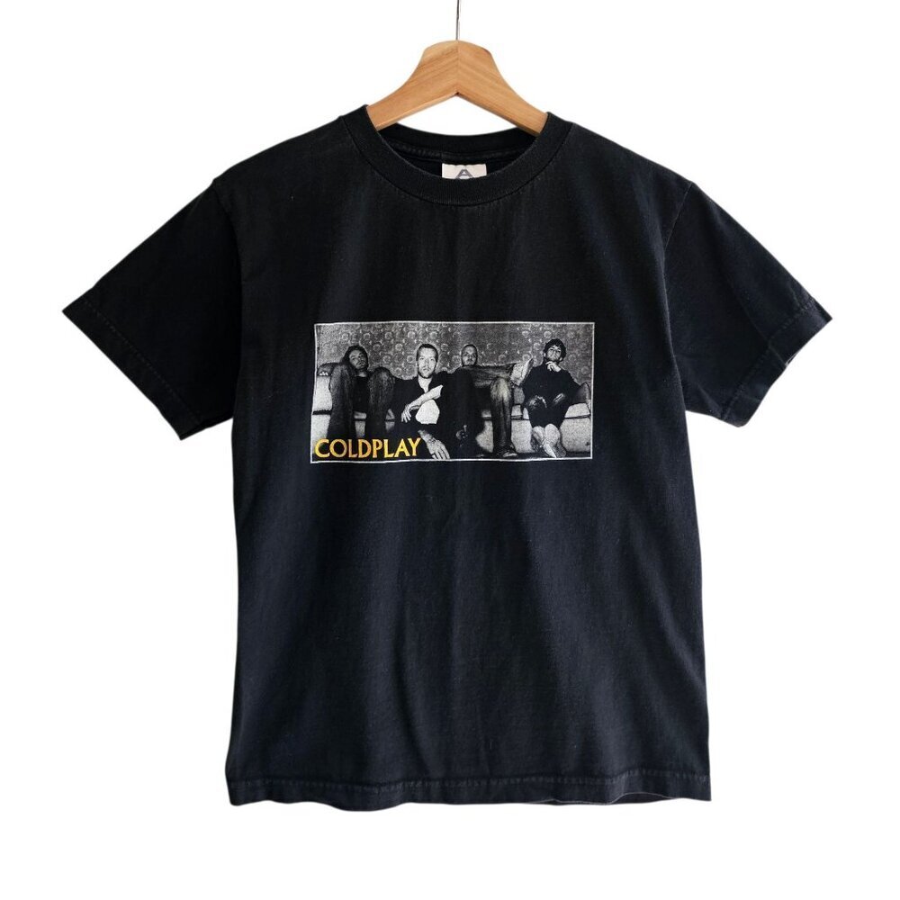 Coldplay 2002 A Rush Of Blood To The Head Tour T-Shirt Alstyle Black Size Small